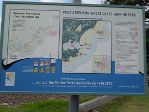 Port Stephens Marine Park sign